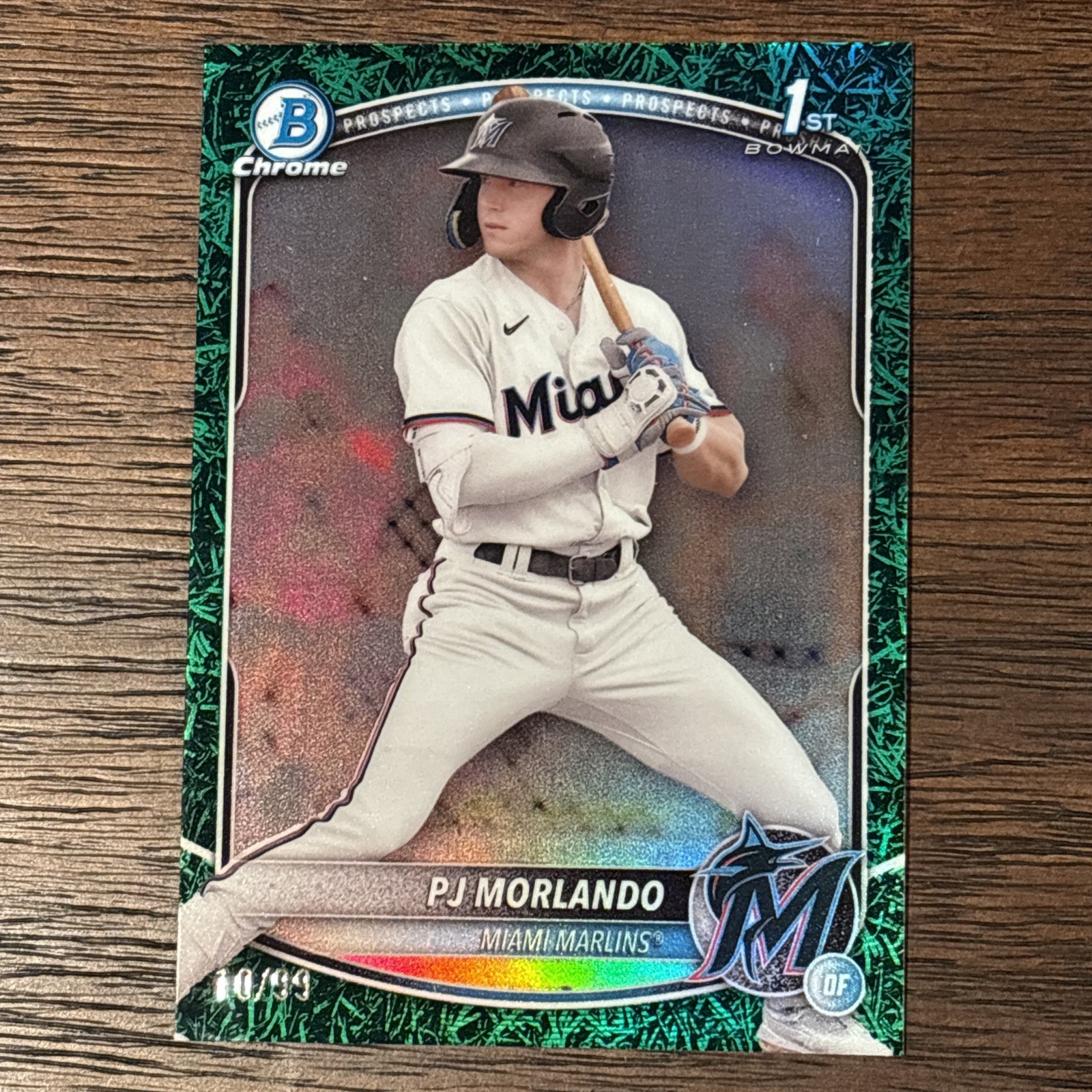 2025 Bowman 1st Chrome PJ Morlando Green Grass Refractor /99