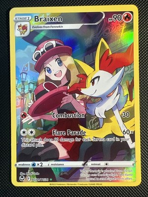 Pokemon Braixen Tg01/Tg30 Swsh12: Sword & Shield-Silver Tempest  Holo