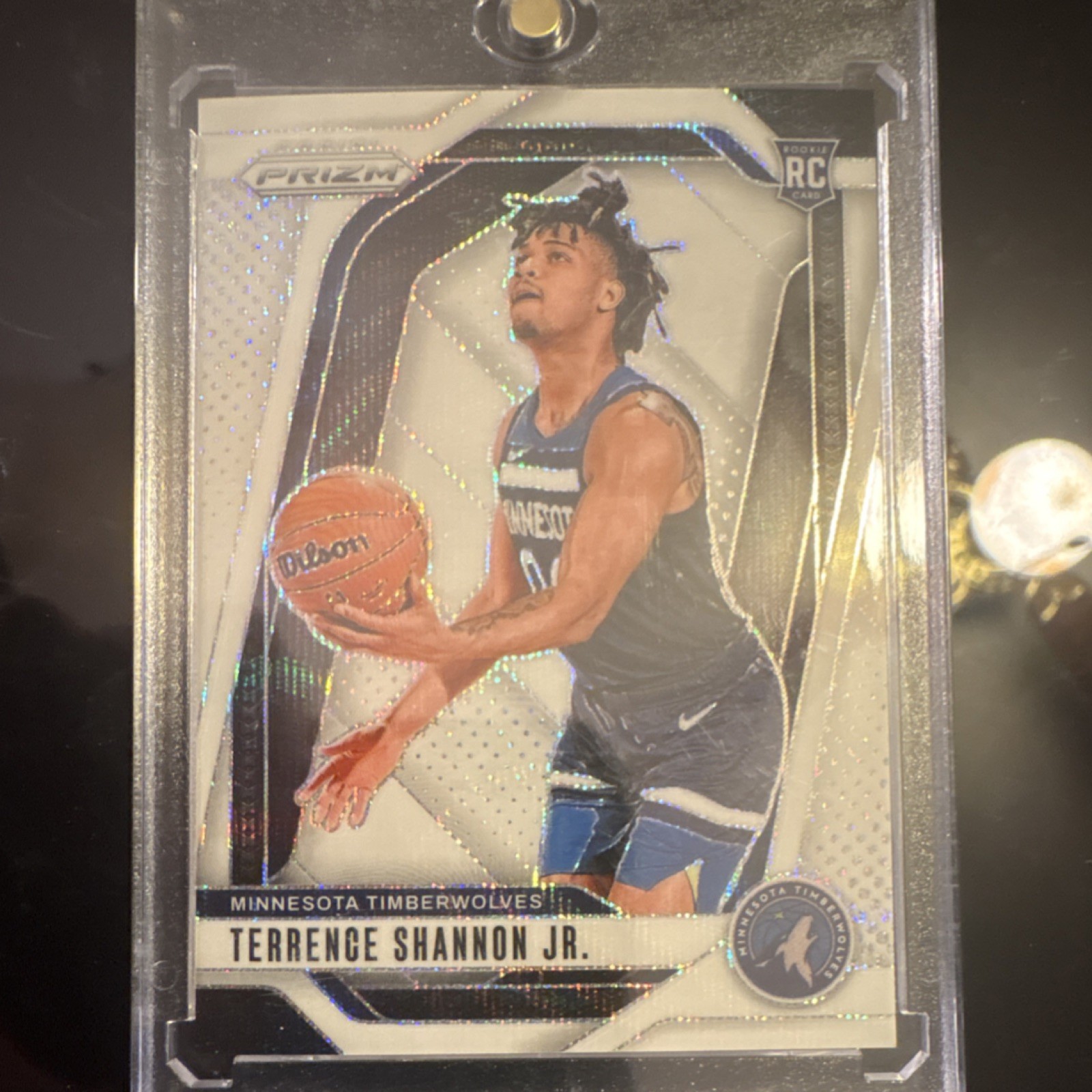 Panini Prizm 2024-25 Terrence Shannon Jr. Timberwolves White Wave RC /38 #224