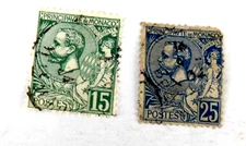 Monaco, #19, 21, Very Good/HR, Prince Albert I, Top perf nip #21