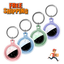 IPX8 Waterproof Airtag Holder, 4 Pack Apple Airtags with Keychain, Air Tag Case