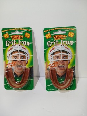 New Billy-Bob Mouth Guard Grit Iron Dentist Approved False Teeth Funny Halloween