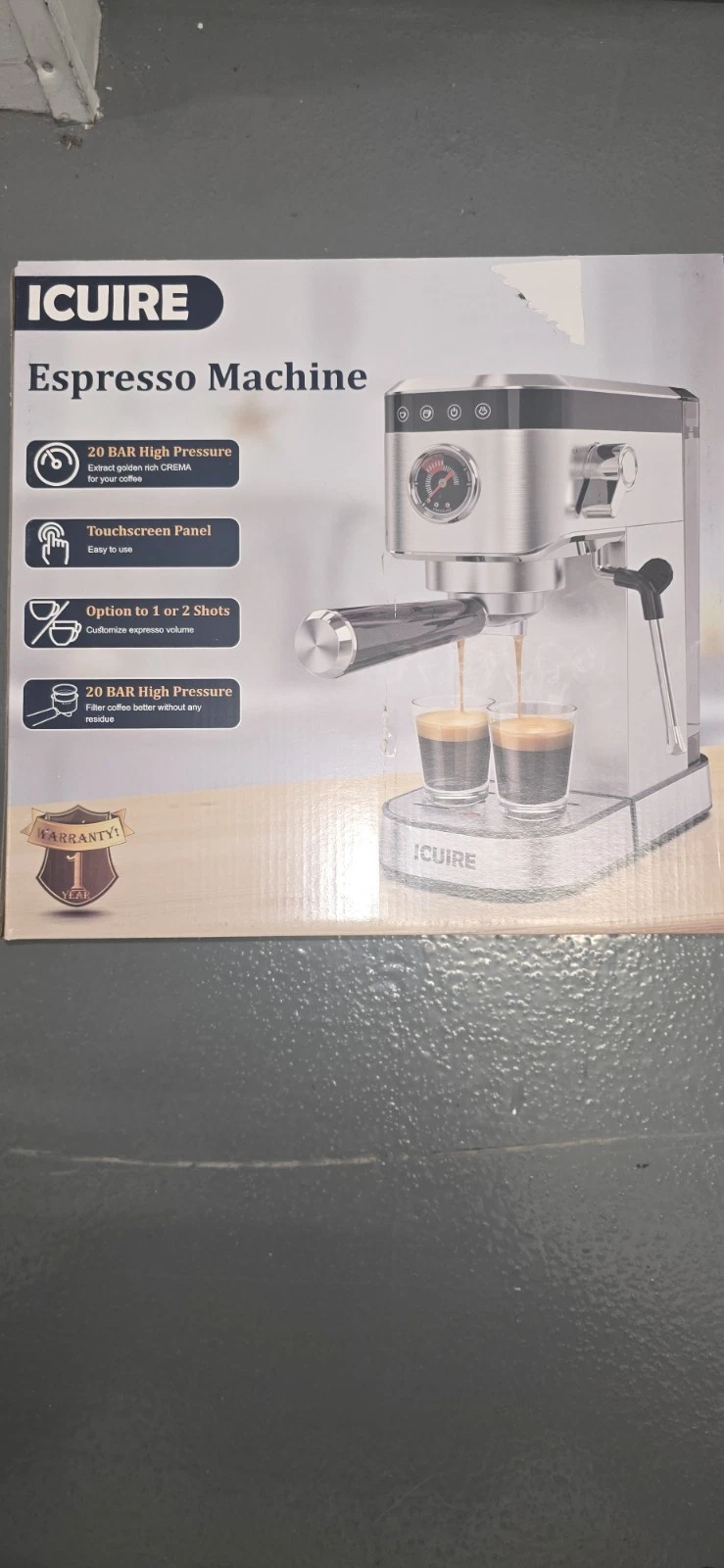 Icuire Espresso Coffee Maker, Model CM5100