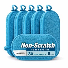 Premium Microfiber Kitchen Sponges 6 Pack   Non-Scratch Dual-Sided Cleaning...