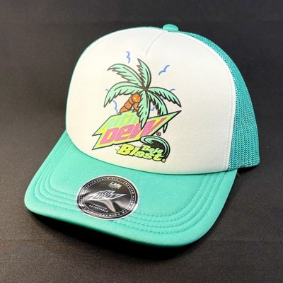 Mountain Dew Baja Blast Lids Exclusive Mtn Foam Trucker Adjustable Snapback Hat