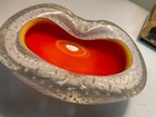 Mid-Century Murano Bullicante Glass Ashtray Bowl, Italy 1960s Barbini ? Heavy! — photo 8