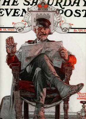 1923 Original Walter B Humphrey Cover Art. Regal Janitor+ Nice Cream Of Wheat Ad
