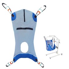 Full Body Patient Lift Sling Commode Opening, Patient Lift Medical Sling for S