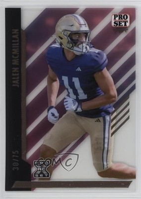 2024 Leaf Pro Set Pure Bronze Spectrum 30/75 Jalen McMillan #125 Rookie RC 13u1