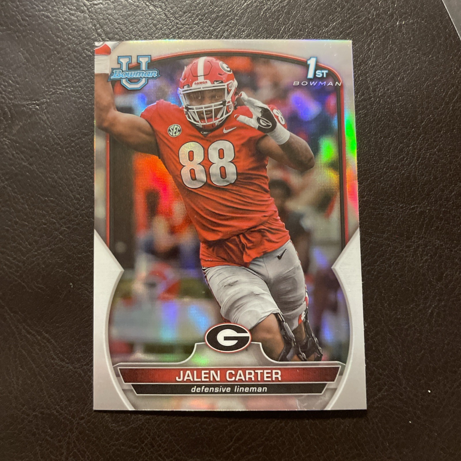 2022 Bowman U University Chrome - Jalen Carter #37 Refractor 1st Bowman Rookie