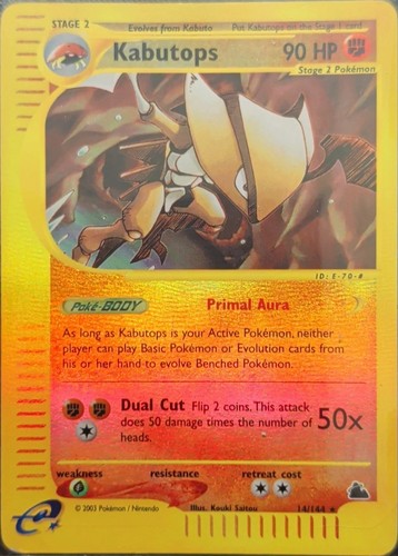 Kabutops (14) 014/144 Skyridge Reverse Holofoil Rare LP pokemon