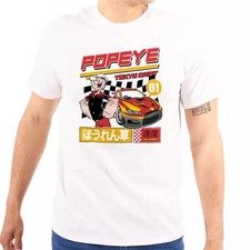 Popular! Popeye Cartoon Kanji Tokyo Drift Ra Cotton Tee S-3XL Australia