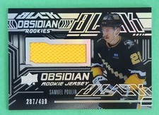 2022-23 UPPER DECK SPx BLACK OBSIDIAN ROOKIE JERSEY PENGUINS SAMUEL POULIN /499