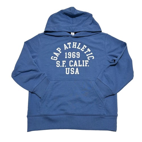 NWT Gap Unisex Kids Size M (8) Blue 1969 San Francisco Logo Hooded Sweatshirt - Picture 3 of 10