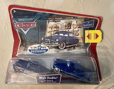Fabulous Doc Hudson Hornet Disney Cars Movie Doubles Supercharged Set of 2 New