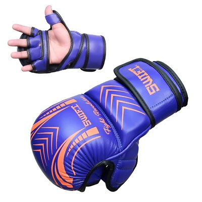 SWIFT TECH MMA Handschuhe, Greifhandschuhe, Muay Thai, D-Cut offene Handfläche
