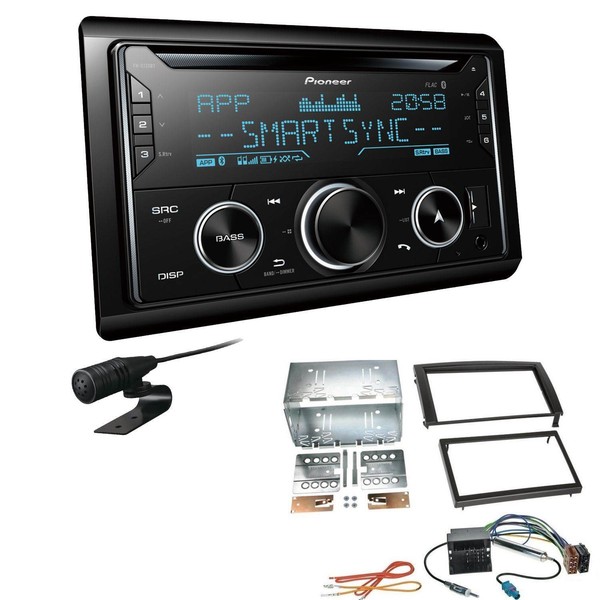 Pioneer Autoradio CD Bluetooth USB Einbauset FüR Skoda Fabia I 2004-2007 Schwarz-image