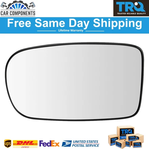 TRQ New Exterior Mirror Glass Power Manual Folding LH Side For 2011-2020 Dodge