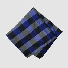  47 Tommy Hilfiger Men's Blue Check Handkerchief Classic Silk Pocket Square