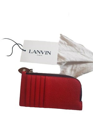 Kartenetui Geldbörse Lanvin Neu Rot Leder