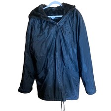 Vintage Komitor Womens Size Xl Black Faux Fur Lined Winter Jacket Coat Ladies