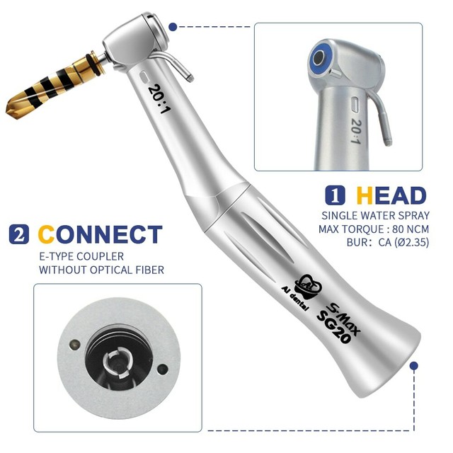 Portable dental implant motor contra angle low speed handpiece 201