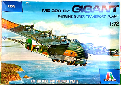 ITALERI-ME 323 D-1 GIGANT 6-Engine Super Transport Plane in 1:72 scale