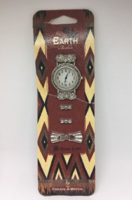 NIP Vintage Provo Craft Create-A-Watch Kit Silvertone Watch Case With Butterfly