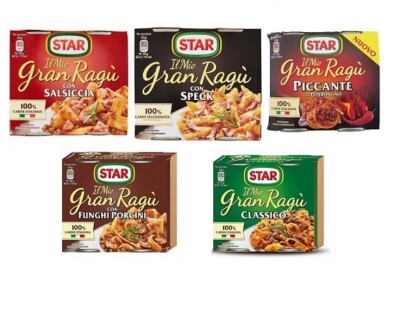 Testpaket Star ragù sughi pronti Fertige Saucen 5x(2x180g) 100% Italienisch