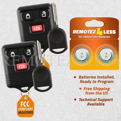 2 for 2004-2016 Ford F150 F250 F350 Keyless Entry Remote Fob Car Key