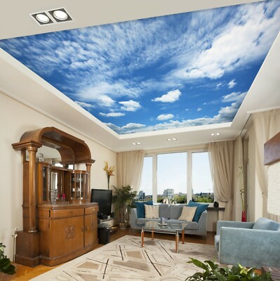 3D Cloudy Sky Nature ZHU1127 Ceiling Wall Paper Wall Print Decal Wall Deco Zoe