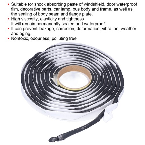 Auto Butyl Rope Sealants Butyl Rubber Tape Black Waterproof High ...