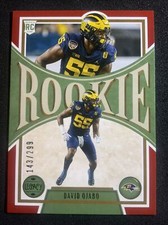 2022 Panini Legacy Football Rookies Red /299 David Ojabo #175 Rookie RC Ravens