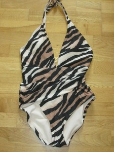 black and gold swimming costume