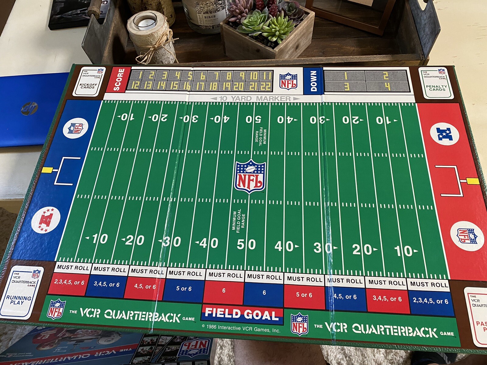 The VCR Quarterback Game NFL Vintage 1986 VHS Complete UNPLAYED PIECES