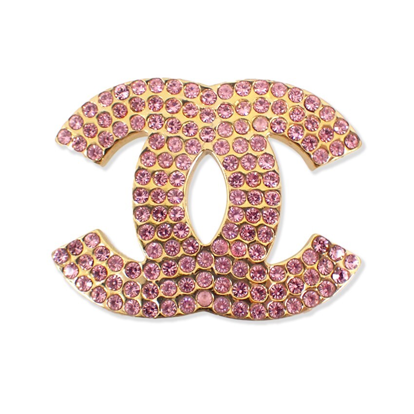 Used] CHANEL/Chanel/Coco Mark/Pink Rhinestone/Brooch/g512-32 | eBay