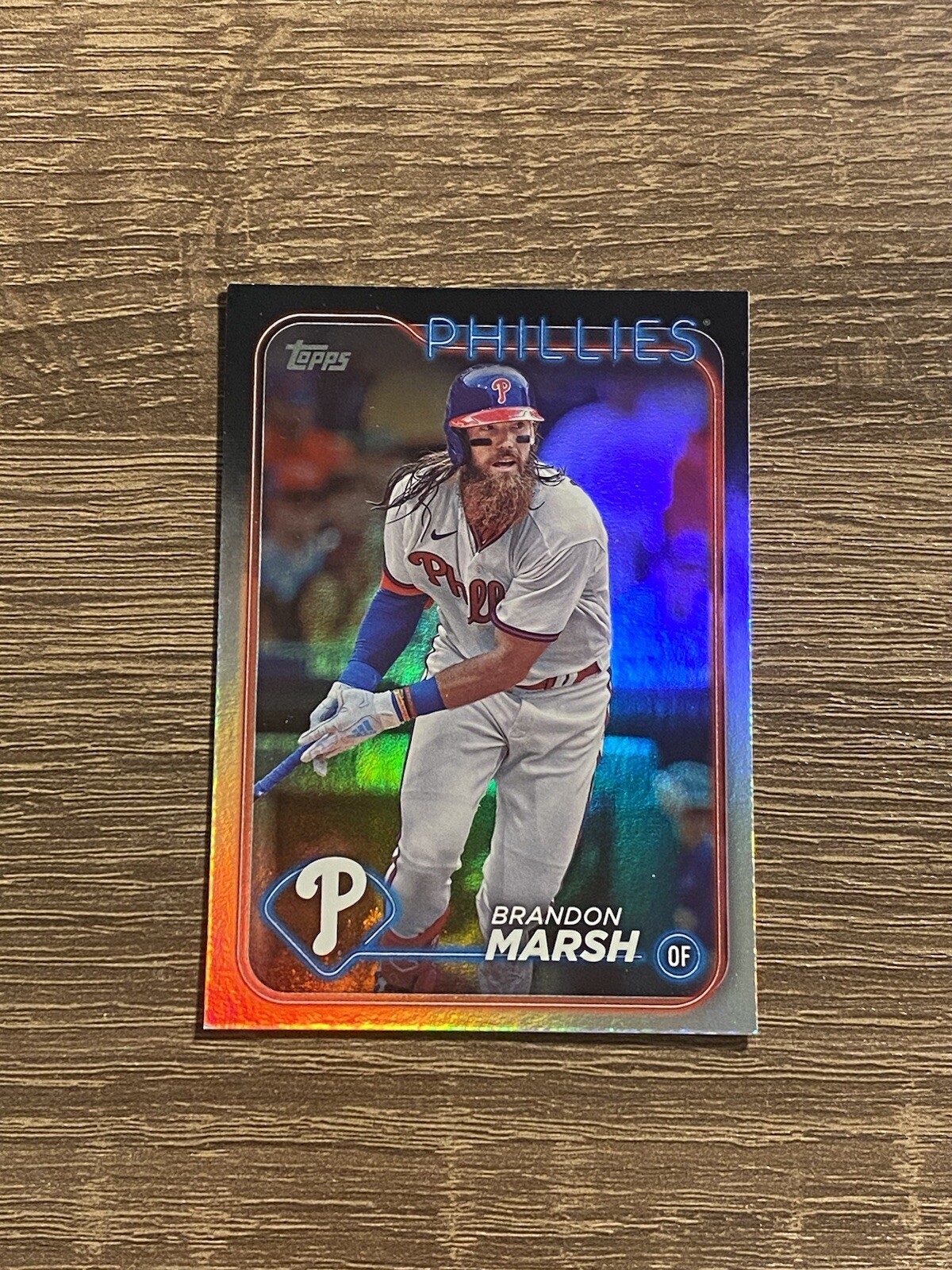 2024 Topps Series 1 BRANDON MARSH Phillies #71 Silver Rainbow Foil