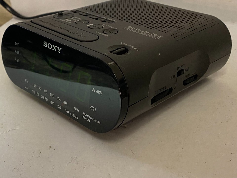 Sony ICFC218 Dream Machine FM/AM Digital Clock Radio Black eBay