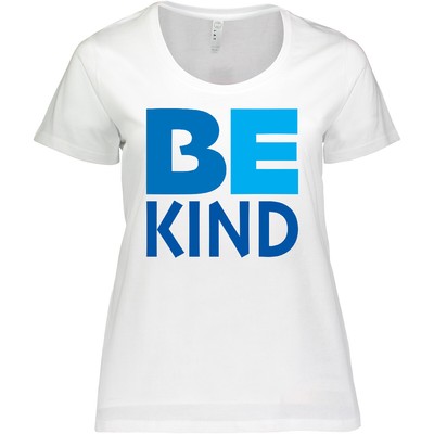 Inktastic Be Kind Logo In Blue Women's Plus Size T-Shirt Inspirational Quotes