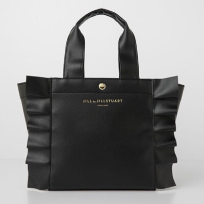 JILL by JILLSTUART Smooth frilled Tote Bag BLACK 7 seven limited