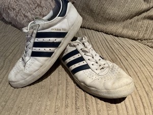 mens white adidas 350 trainers