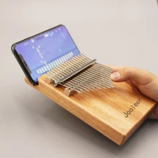 Jooleer Kalimba Thumb Piano 17Keys Okoume Wood with Smartphone Slot Mbira
