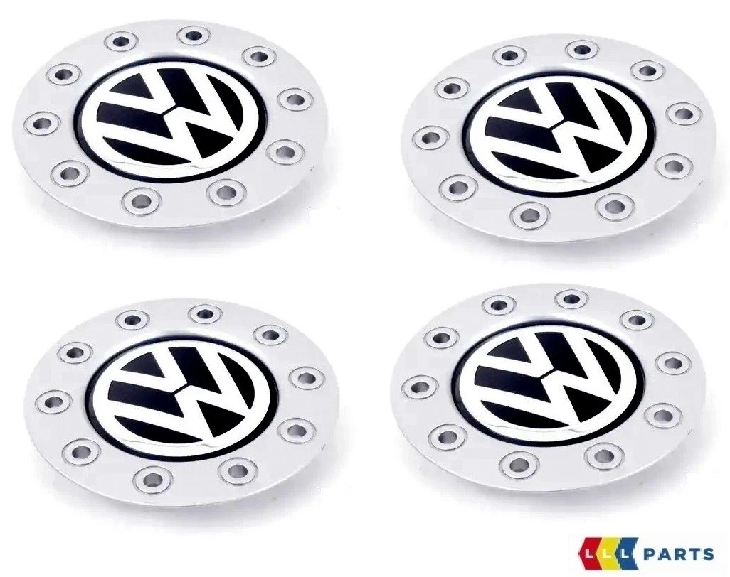 NEW GENUINE VW GOLF 1998 2006 ALLOY WHEEL CENTER CAP HUB SET 4PCS