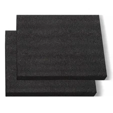 Black Customizable Polyethylene Foam Sheets2PACK 12 x 16 x 1INCH Thick Foam P...