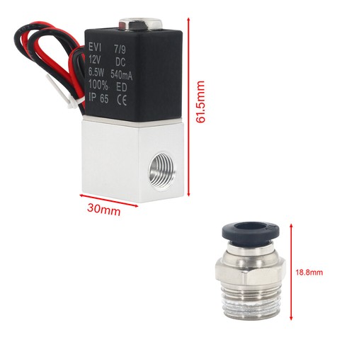 2 Way Normally Closed 2V025-08 DC12V Electric Solenoid Air Valve 1/4" NPT Sets - Picture 7 of 12