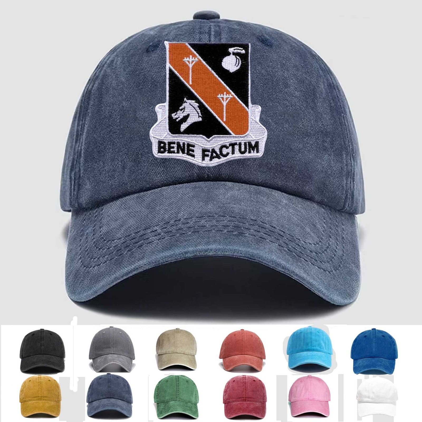 Custom Embroidered Hat 40th Signal Battalion - Bene Factum Vietnam, Veteran Cap