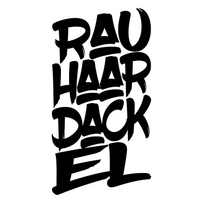 Auto Aufkleber Font RAUHAARDACKEL Schrift Hund Hunde SIVIWONDER Style Teckel