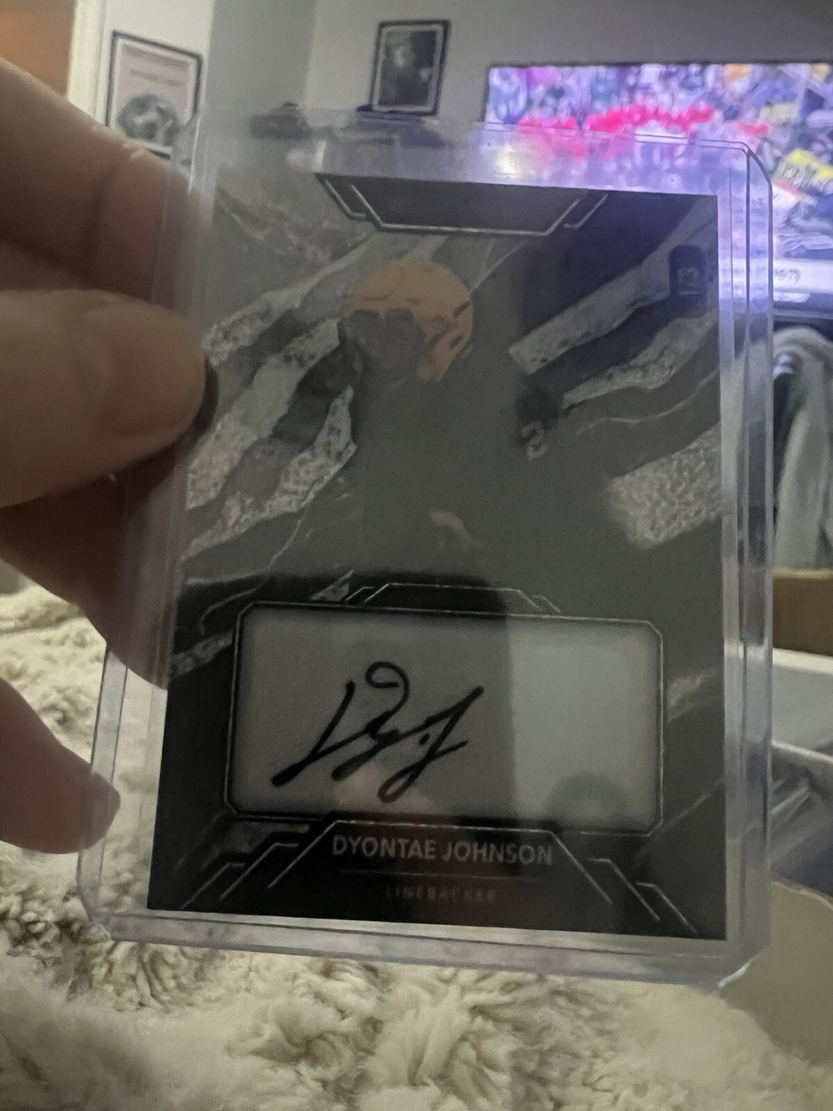 2024 Wild Card Dyontae Johnson RC AUTO #d/3 Star Linebacker Rookie Card