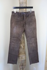 Ralph Lauren Brown Suede Leather Pants Size 10 Blue Label RL Jeans