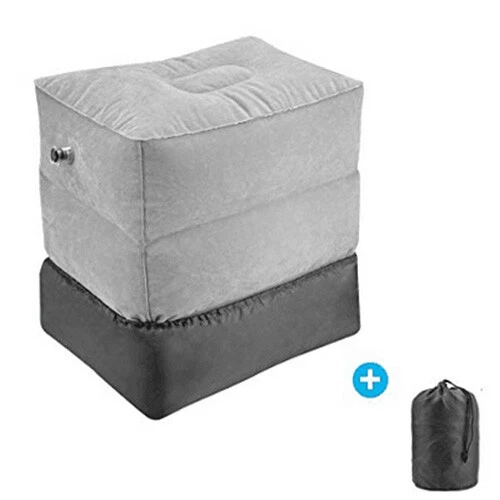 Inflatable Travel Footrest Leg Foot Rest Air Plane Pillow Pad Kids Bed Portable - Picture 7 of 18